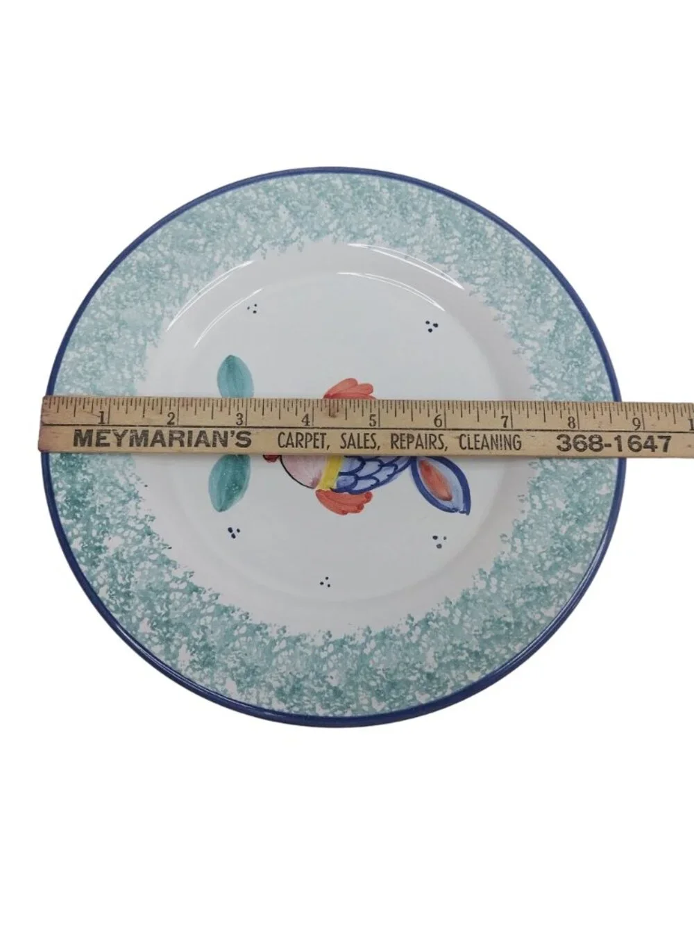 Deruta Italy Filli Mari Hand Painted Fish Pattern Dinnerware Set Bowls Plate